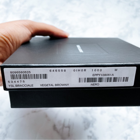 NEW YSL Opyum Leather Unisex double wrap luxury bracelet M - Picture 9 of 9